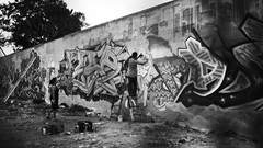 Black and white graffiti