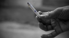 Black and white hands Cigarettes grayscale depth of field 