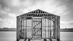 Black and white Harbor monochrome