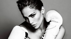 Black and white jennifer lopez boxing singers mma