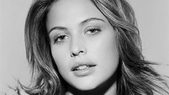 Black and white Josie Maran faces monochrome models