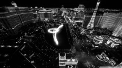 Black and white Las Vegas cityscapes