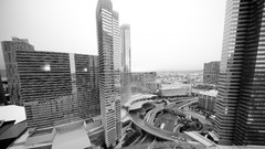 Black and white Las Vegas cityscapes