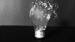 Black and white light little artwork light bulbs