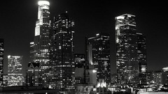 Black and white Los Angeles cityscapes