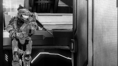Black and white Magnum slayer Halo 4