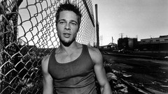 Black and white Men Actors Brad Pitt monochrome