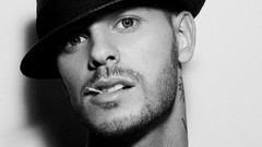 Black and white Men match French white background hats singers 