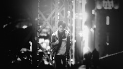 Black and white Men monochrome asians cities