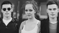 Black and white Men woman stranger portraits