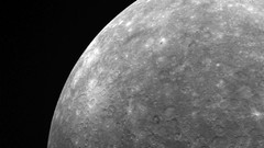 Black and white Mercury monochrome planets outer space