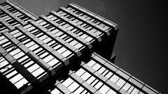 Black and white monochrome architecture buildings