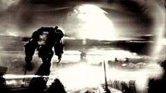 Black and white nuclear explosion monochrome starcraft ii