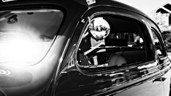 Black and white old classic cars