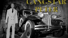 Black and white old Peter cars gangster