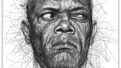 Black and white paint close-up faces samuel l jackson painted 