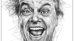 Black and white paint close-up Jack Nicholson faces painted 