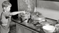 Black and white past old kitchen USA Amin Peyrovi