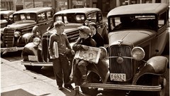 Black and white past old USA classic cars Amin Peyrovi