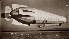 Black and white past old Zeppelin airship USA Amin Peyrovi