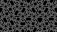 Black and white patterns abstract chains artwork