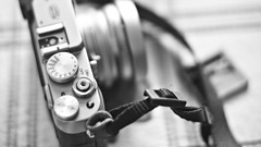 Black and white Photographers Cameras