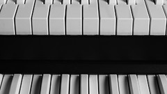Black and white piano