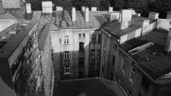 Black and white Poland cities Polish lublin