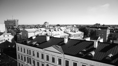 Black and white Poland cities Polish lublin