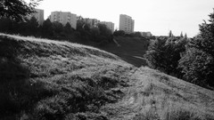 Black and white Poland cities Polish lublin