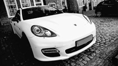 Black and white Porsche