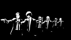 Black and white Pulp Fiction Reservoir Dogs Darth Vader daft 