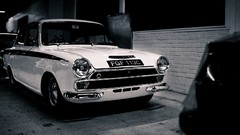 Black and white retro lotus Ford Garages classic cars
