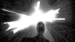 Black and white Robots lines graphics sunglasses sunlight 