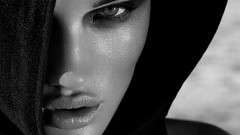 Black and white rosie huntington-whiteley artistic grayscale