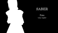 Black and white saber anime girls fate stay night fate series