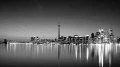 Black and white Seattle cities