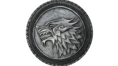 Black and white shield game of thrones plaque house stark