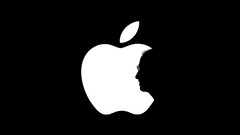 Black and white silhouettes Steve Jobs apple inc