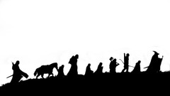 Black and white silhouettes the lord of the rings The 