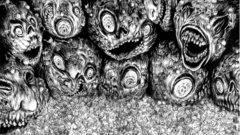 Black and white skulls