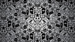 Black and white skulls artwork vectors jared nickerson hipster 