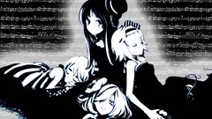 Black and white sleeping anime girls akiyama mio k - on 