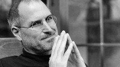 Black and white Steve Jobs steve