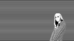 Black and white striped