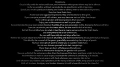 Black and white text