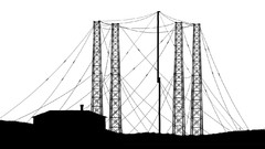 Black and white tower minimalistic xkcd