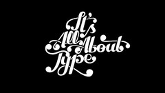 Black and white Typography black background minimalistic