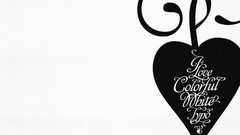 Black and white Typography Hearts