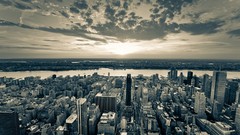 Black and white USA cityscapes new york city